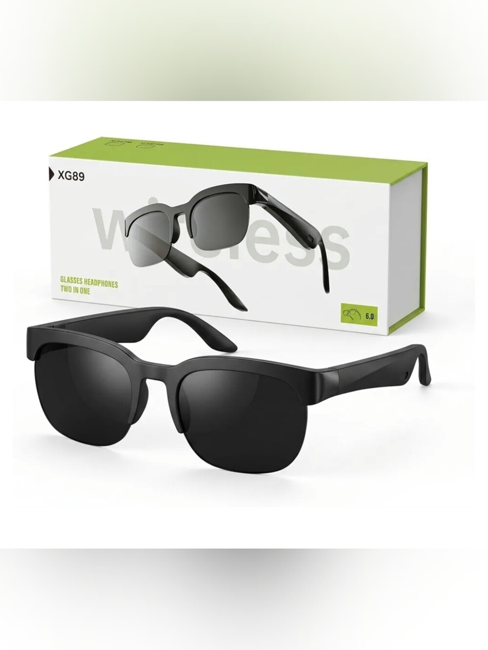 XG89 Wireless Smart Glasses Bluetooth 2-in-1 Glasses Headphones